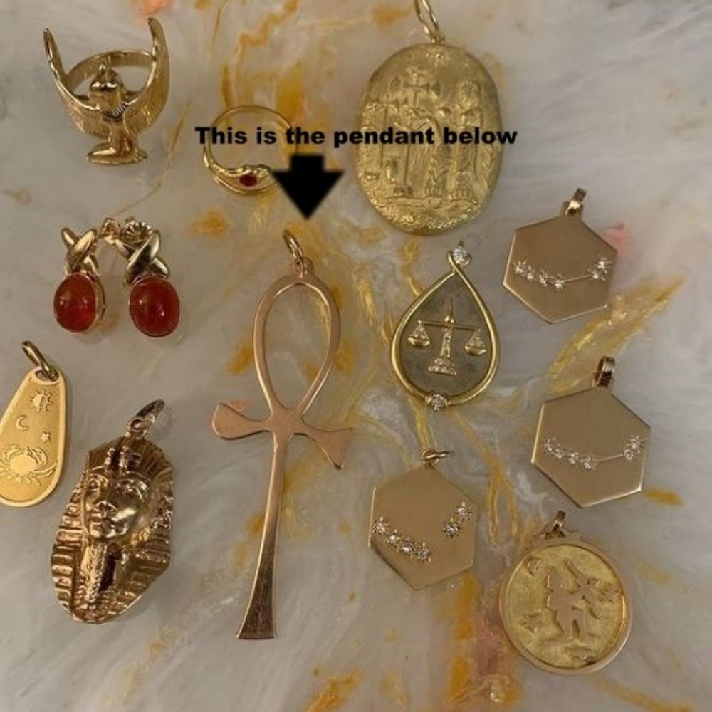 14k Rose Gold Ankh Pendant - larger sized!!!